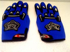 BLUE RIDING GLOVES