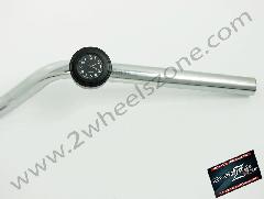 HANDLE BAR WATCH IN BLACK WITH BLACK DIAL
