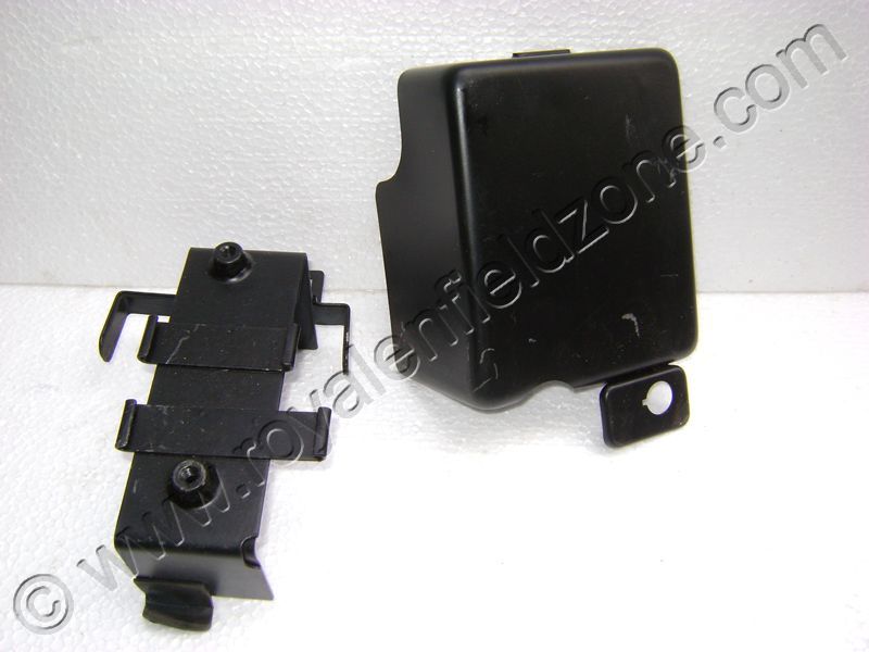 royal enfield leather battery cover