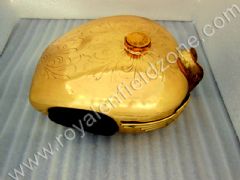 FUEL TANK BRASS 25LITRES ENGRAVED WITH PAD AND MONO