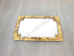 REAR NO PLATE WITH ENGRAVED BRASS FRAME
