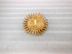BIG SUN GOD LOGO IN BRASS