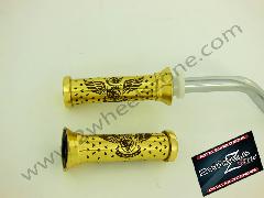 BRASS HAND GRIPS ENGRAVED TYPE 3