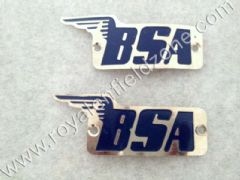CHROME BSA MONOGRAM DECAL- BLUE COLOR