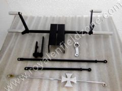 FRONT FORK BRAKE SYSTEM ASSY WITH FOOTREST AND CROSS LINK ROD