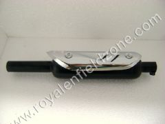 SHORT BOTTLE EXHAUST IN BLACK WITH HEAT GUARD PLATE