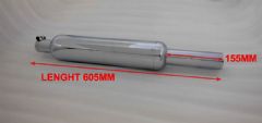 SHORT BOTTLE EXHAUST WITH GLASSWOOL