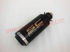 Sport bike exhaust sc medium black silencer