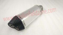 Sport bike exhaust double mouth silencer