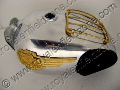 ALLUMINIUM STD FUEL TANK WITH BRASS GRILL,KNEE PADS AND MONO