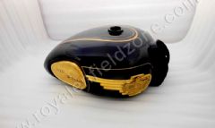 BIG TANK IN BLACK WITH BRASS PAD AND MONO AND HAND LINING