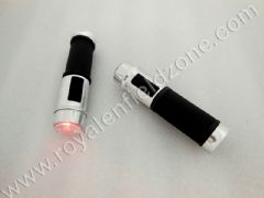 GRIP WITH RUBBER BLACK-CHROME WITH  LIGHTS