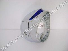HEAD LAMP WITH BLUE REFLECTOR