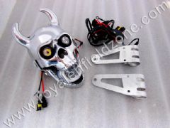 SKULL HEAD LAMP WITH MOVABLE JAW ,BRACKETS AND PROJECTOR LAMP