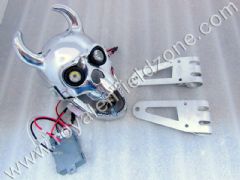 SKULL HEAD LAMP WITH MOVABLE JAW ,BRACKETS AND HID