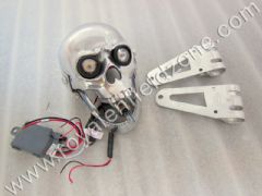 SKULL HEAD LAMP TYPE 2 WITH MOVABLE JAW ,BRACKETS AND HID