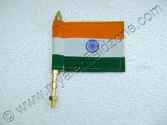 BRASS FLAG ROD WITH INDIAN FLAG