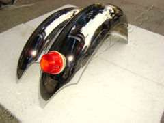 FRONT MUDGUARD & REAR BROAD MUDGUARD IN V-SHAPE & CHROME
