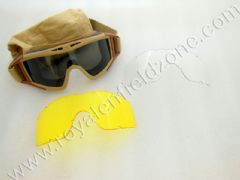 RIDING GOGGELS IN DESERT STORM COLOR WITH CHANGEABLE GLASS