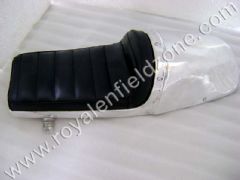 CAFE RACER SEAT PLATE IN ALLM WITH LEATHER COVER