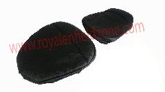 Black seat cover with foam backrest