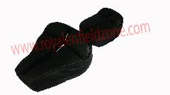 Black seat cover with foam backrest shinning black