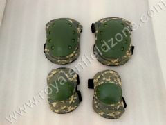 KNEE AND ELBOW GUARD KIT IN GREEN CAMOUFLAGE