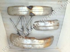 TRIUMPH TWIN PRE UNIT FENDER SET WITH STAYS RIGID MODEL