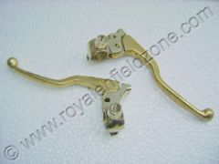 CLUTCH AND BRAKE LEVER WITH BRASS BRACKETS