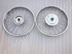 FRONT AND REAR WHEELS IN 80 SPOKES FULL CHROME