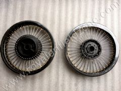 FRONT AND REAR 16 INCHES RIM WITH HUB AND WHEEL BLACK AND BRASS NIPPLES