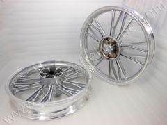 HARLEY Y DESIGN IN SILVER 19 AND 18 T.B WITH REAR DISC