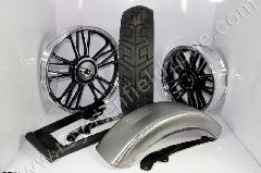 WHEEL KIT FOR FAT TYRE WITH RAW MUDGUARD