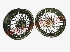 Harley vintage style alloy wheel golden rivet