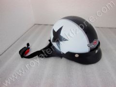VINTAGE STAR HALF HELMET IN WHITE